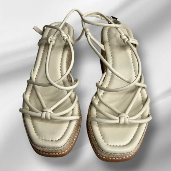 PAIGE - Julia Wedge Bone Leather Size 5.5 - Picture 1 of 8